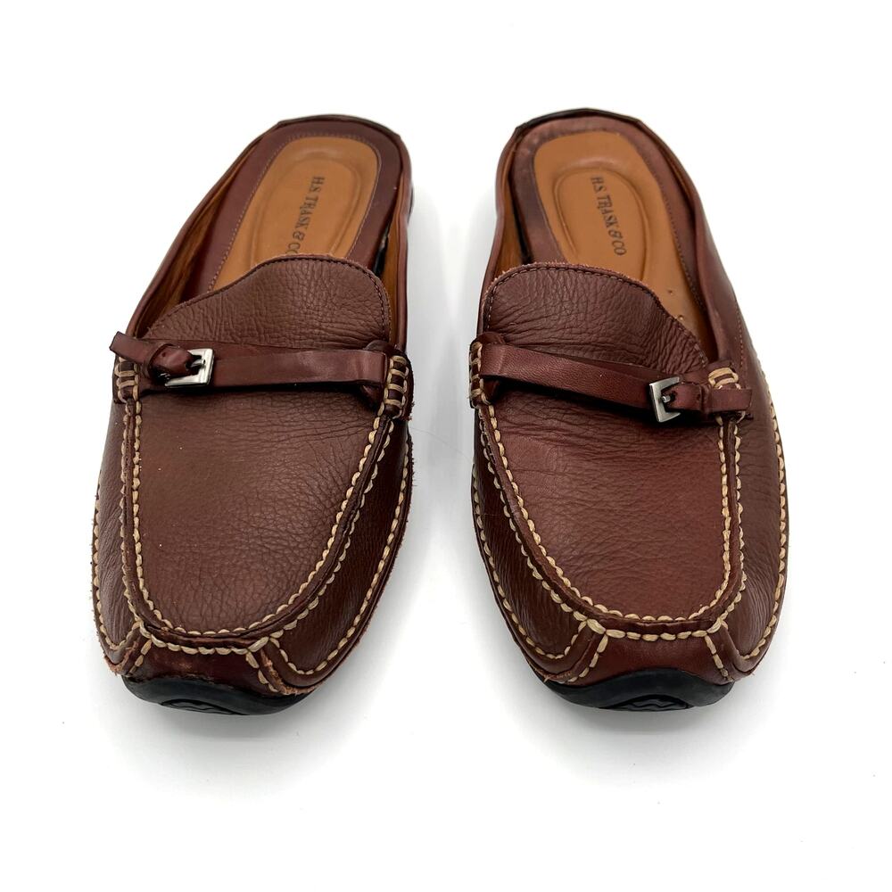 Brown Leather Slip-On Loafers for Women